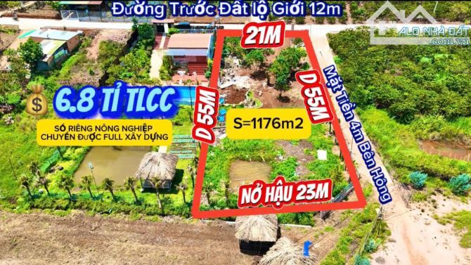 BÁN ĐẤT NÔNG NGHIỆP TÀ NUNG – CHUYỂN ĐỔI XÂY DỰNG, THÍCH HỢP NGHỈ DƯỠNG - 6.8 TỶ - 3