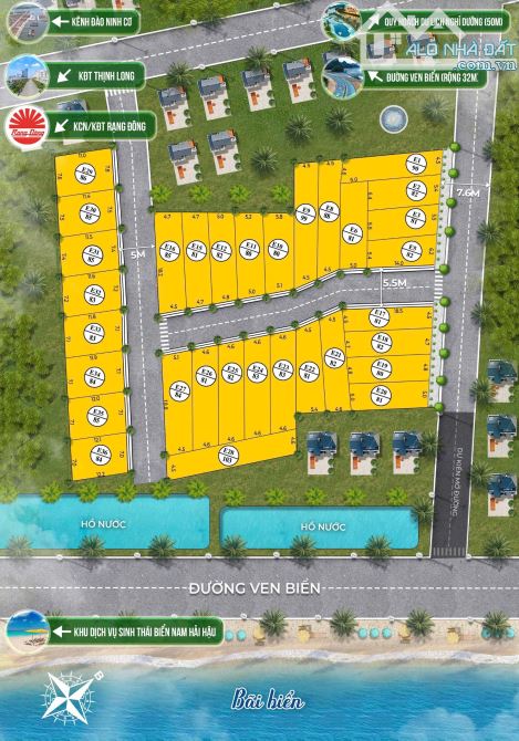 BÁN LÔ ĐẤT mặt tiền rộng, Thịnh Long, Hải Hậu, Nam Định, 81m2, nở hậu, giá 1.153 tỷ E22TC - 3