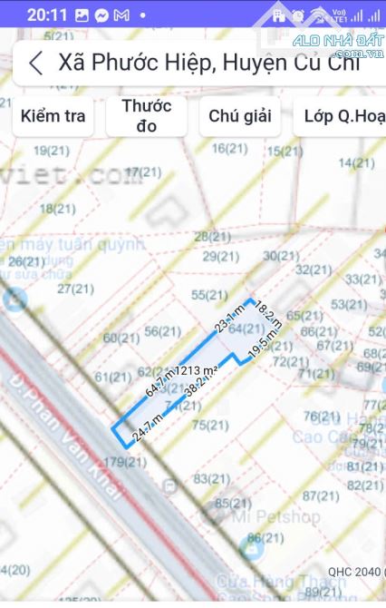 Kèo thơm 1212m2 Đất Mặt Tiền Phan Văn Khải ( Quốc Lộ 22 ) Phước Thạnh Củ Chi TP. Hồ Chí MI - 3