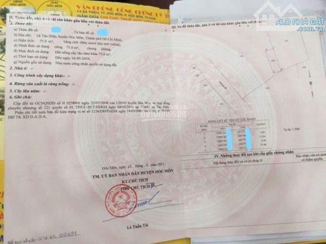 Bán Nhà Trả Nợ. 75m2 nhà cấp 4 đường Tân Hiệp 4, Hóc Môn , Shr , 790tr - 7