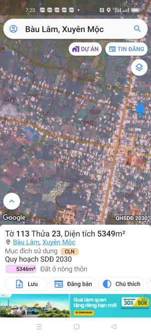 BÁN VƯỜN FULL HỒNG DT 5300M2 , ĐƯỜNG NHỰA THÔNG, KHU DÂN CƯ,CÁCH VÒNG XOAY CHỢ BẦU LÂM 1KM