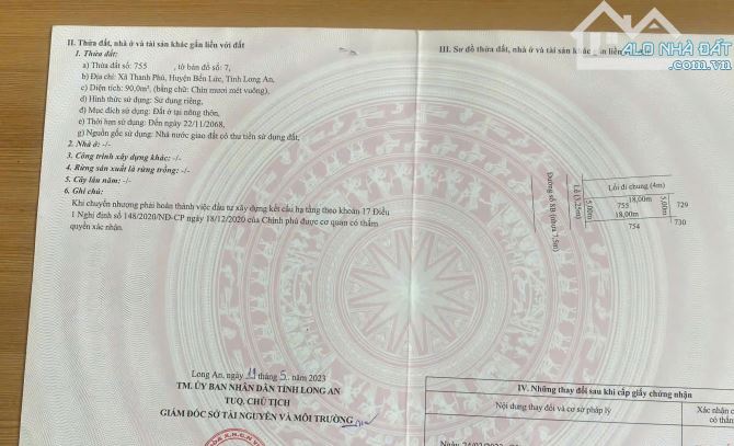 Bán đất Huyện Bến Lức, vị trí đẹp, khả năng sinh lời tốt