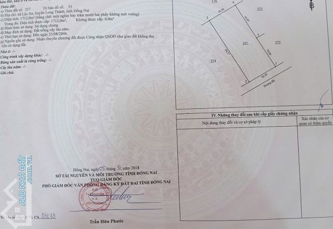 CHÍNH CHỦ CẦN BÁN NHÀ ĐẤT ĐSH TẠI XÃ LỘC AN - LONG THÀNH - DT:117,5M2 - GIÁ THỎA THUẬN - 1