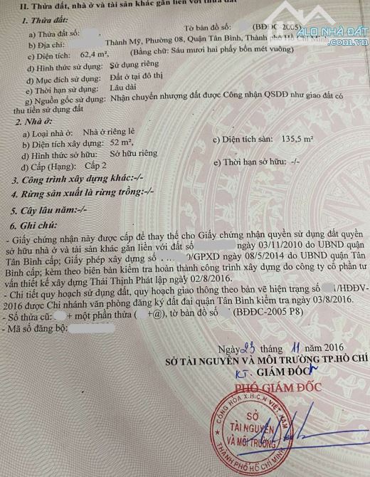 63m2 Thành Mỹ, hẻm thông Lý Thường Kiệt, 3 tầng 3PN 6ty05 - 2