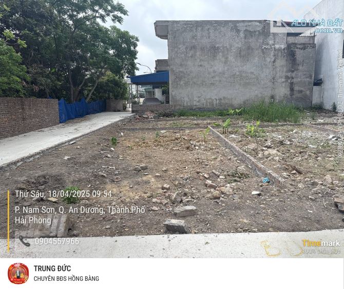 Bán lô trục thông 2 khu chung cư Cách Hạ, Nam Sơn. Ô tô chạy vòng quanh. Giá 1,58 tỷ