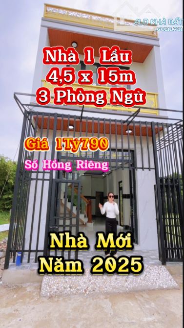 Nhà Đẹp 1 Lầu Tân Kim 4,5 x 15m, 4 Phòng Ngủ Đường Xe Tải Tới Nhà. Sổ Hồng Riêng Giá Rẻ
