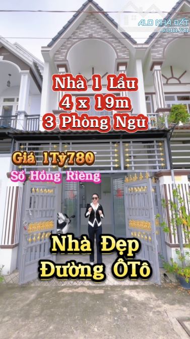 Nhà Mới 1 Lầu Tân Kim 4 x 19m , 3 Phòng Ngủ Đường Xe Hơi. Sổ Hồng Riêng Giá Rẻ
