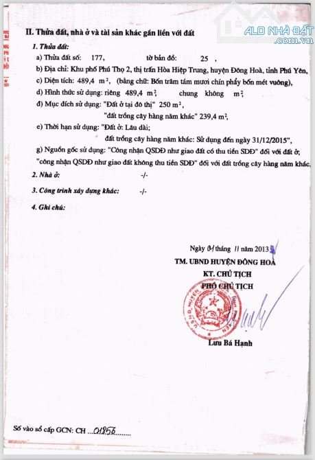 Cần bán Lô Đất biển làng chài Lò 1  Đông Hoà- Phú Yên