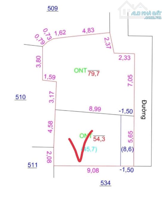 Cần bán 45,6m đất tại Hoà bình hạ - 1