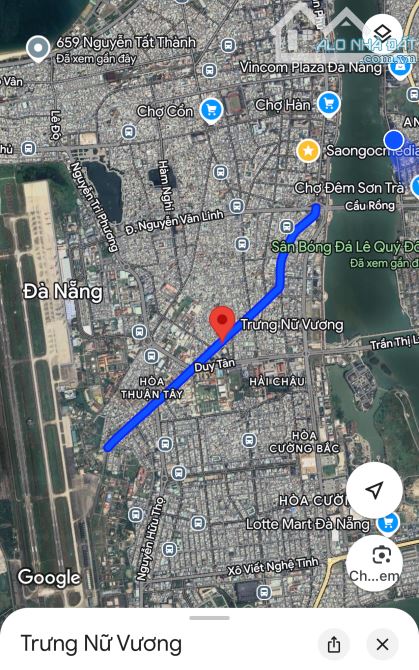 Cần Bán đất đường Trưng Nữ Vương- Hải Châu- Đà Nẵng, ngang 7,5 dt: 201m2(nở hậu), giá tốt - 2