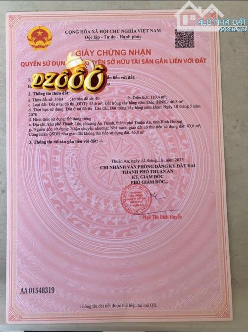 Lô đất giá rẻ đường xe hơi thoải mái ở 1/An Thạnh 10, Gần Cầu Trắng - 2