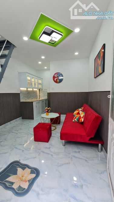 Nhà Xinh 1 Trệt Lửng Đẹp 4 x 6m, 2 phòng ngủ full Nội Thất đẹp. Đường xe ÔTô. Giá Rẻ 550Tr - 2