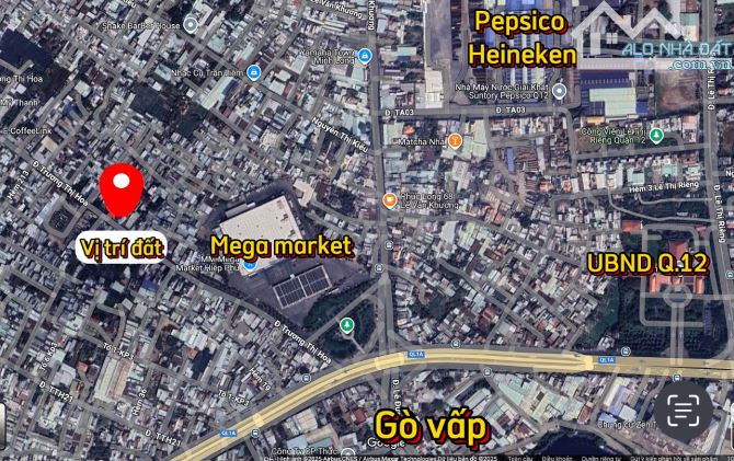 Gía tốt! Bán đất mặt tiền Trương Thị Hoa Tân Thới HIệp Quận 12 534m2 giá chỉ 70tr/m2