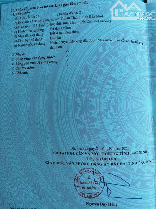 TÔI CHÍNH CHỦ CẦN BÁN 115M2 HƯỚNG NAM - DỰ ÁN KHU ĐT KHAI SƠN, PHƯỜNG XUÂN LÂM, CẠNH QL 17 - 1