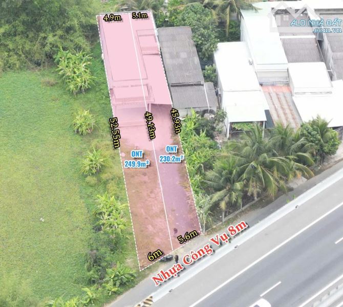 480m2 thổ cư tặng nhà cấp 4 Thạnh Đức Bến Lức đường nhựa - 3