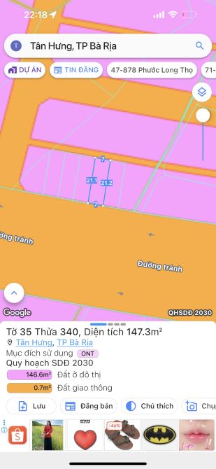 7x21 Giá 3.5 tỷ, Lô đất full thổ cư, tuyến tránh rộng 51m, xã Tân Hưng, Thành phố Bà Rịa - 6
