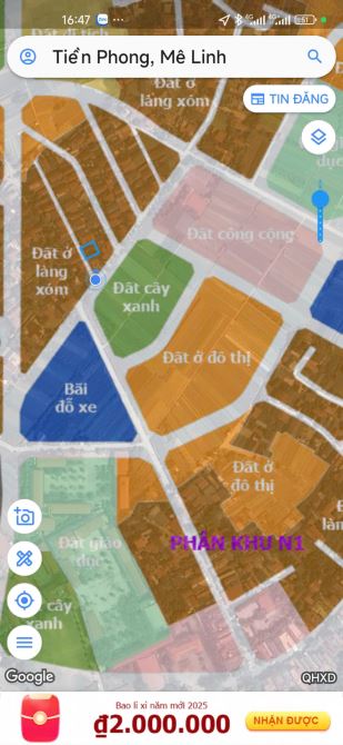 🔥 BÁN ĐẤT 73M² ĐẤT THỔ CƯ ĐƯỜNG  Ô TÔ GẦN TRƯỜNG HỌC VÀ QL23 TIỀN PHONG, MÊ LINH,HÀ NỘI - 2