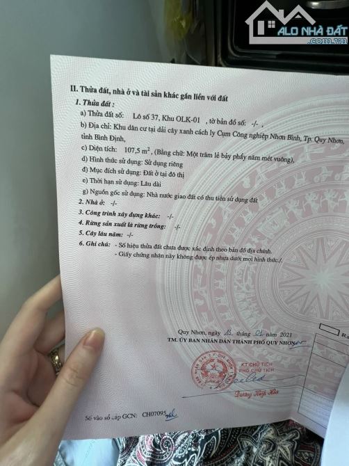 Bán lô đất đg số 2 song song với đg điện biên phủ lộ giới 19m dt 107m2 giá 3ty250 - 1