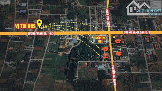 BÁN LÔ ĐẤT MẶT TIỀN VÀNH ĐAI 10/3 – ĐỐI DIỆN SIÊU THỊ GO. DT 12x33m - 1