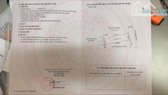 Bán đất Lạng Côn - Đông Phương - Kiến Thụy - Hải Phòng - 2