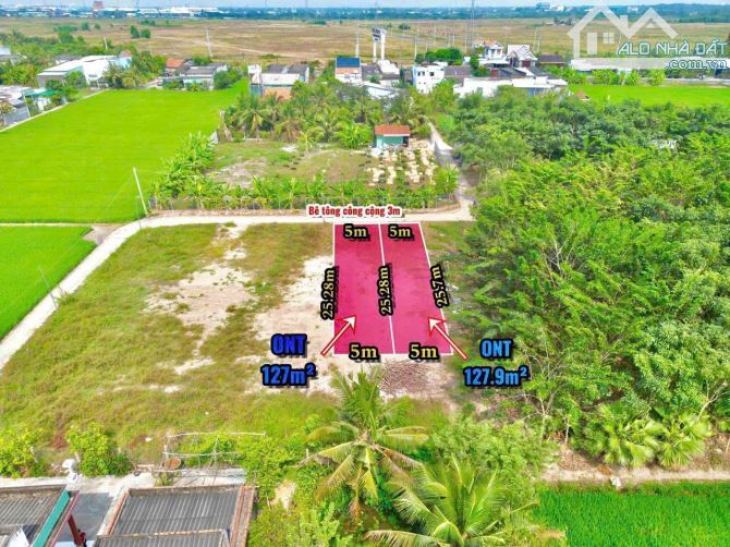 Cần bán 2 lô đất full thổ liền kề nhau    - DT : 5x26 . 130m2   - đối diện kcn an nhựt tân - 2