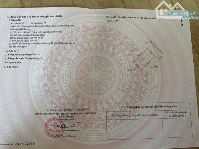 200m2 ngang 10m tại Hòa Nghĩa,Dương Kinh đường thông rộng 12m,dân cư đông giá đầu tư