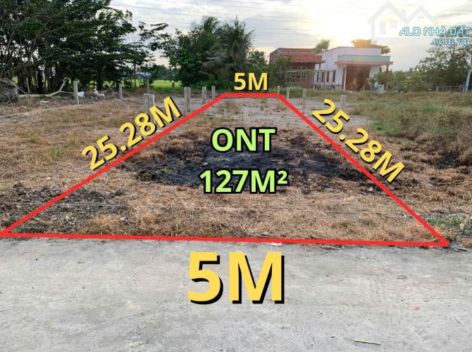 Cần bán 2 lô đất full thổ liền kề nhau    - DT : 5x26 . 130m2   - đối diện kcn an nhựt tân - 4