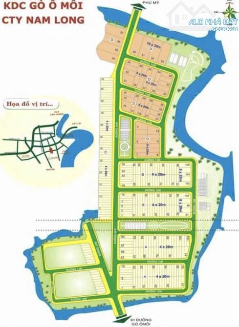 Lô D41 mặt tiền khu Nam Long Phú Thuận Q7. Dt 8x20m