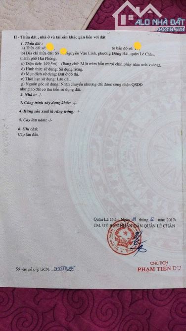 Bán Đất Mặt Đường Nguyễn Văn Linh Tặng nhà 2 tầng tại lê chân hải Phòng, giá 11 tỷ