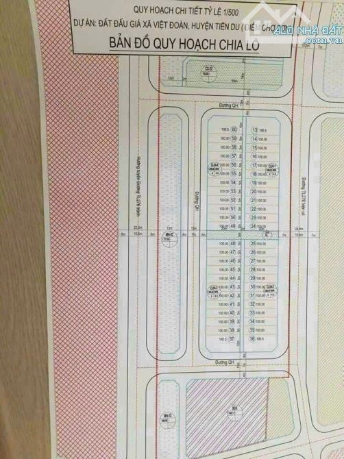 Bán lô đất Làn 2 – Cây xăng Chợ Sơn - Việt Đoàn – Tiên Du - BN. Giá 4.5 tỷ - 1