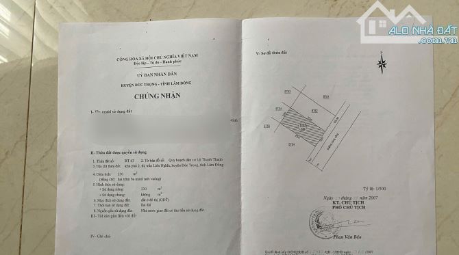 Bán đất lô Thanh Thanh trung tâm huyện Đức Trọng  - DT: 10m x 23m ( Full thổ cư ) - Khu vự - 3