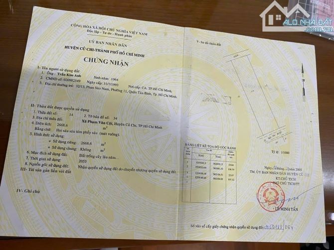 Bán Đất 2.668m2 mặt tiền Bùi Thị Điệt gần nút Giao Cao Tốc Mộc Bài, xã Phạm Văn Cội - 4