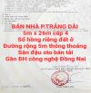 BÁN RẺ NHÀ TRẢNG DÀI, SỔ HỒNG RIÊNG, ĐƯỜNG RỘNG 5m, SÂN OTO BÁN TẢI