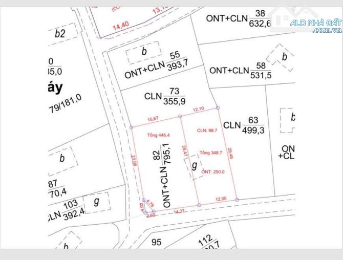 348m Có 250m Đất Ở - Cách Quốc Lộ 12B Đúng 70m - Cách Capmping Nà Nờ 1km