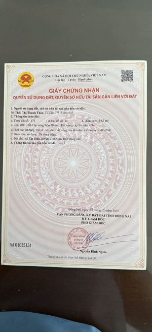 Bán lô đất đầu tư nằm ngay làng bươir tân triều có hỗ trợ NH