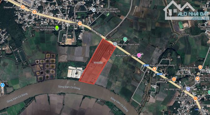 Bán đất cs sản xuất 2 MT Quốc Lộ 22B và Sông Vàm Cỏ, 36176m, 3.6 triệu/m2. - 1