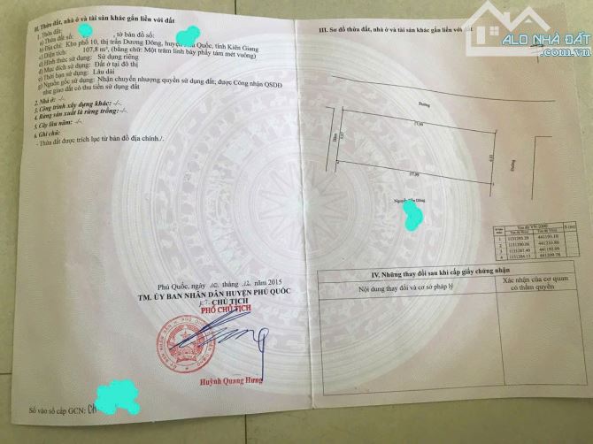 Đất nền Lô góc 108m KP10 Cách Mạng Tháng Tám phường Dương Đông Phú Quốc Kiên Giang trục ch - 1