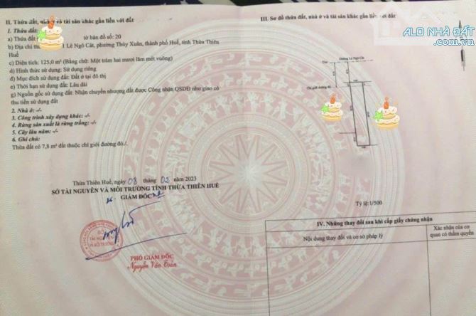 BÁN ĐẤT MẶT TIỀN LÊ NGÔ CÁT VỊ TRÍ KINH DOANH GẦN LÀNG HÀNH HƯƠNG - 2