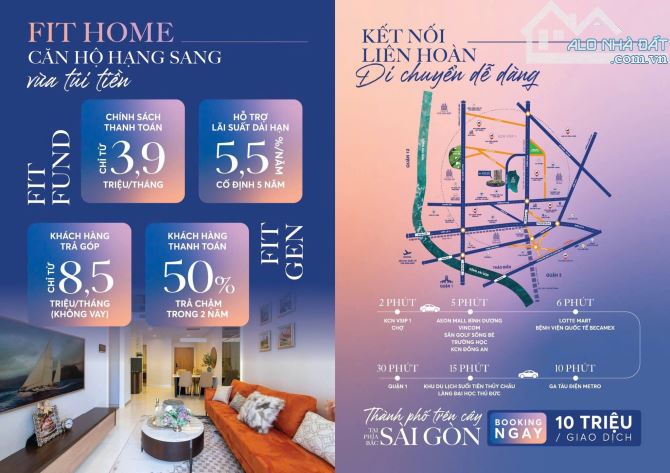 Căn hộ The Felix thanh toán 8,5 triệu/tháng không vay không lãi suất.