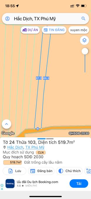 Bán vườn bưởi diện tích 520m2 thuộc Thành Phố Phú Mỹ chỉ với 950tr - 1
