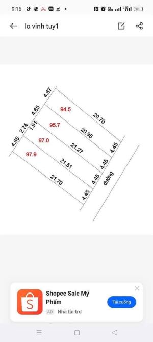 Cần bán 4 lô đó tại Vĩnh tuy Liên nghĩa - 2