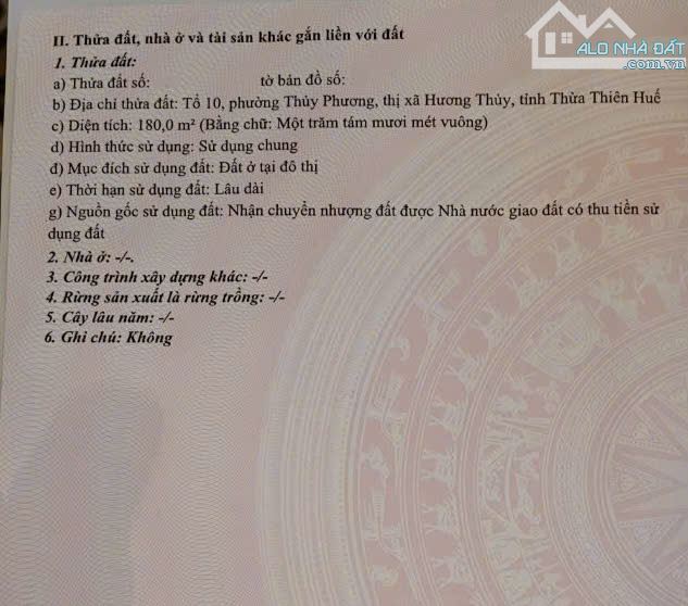BÁN ĐẤT KQH NGUYỄN VIẾT XUÂN, HƯƠNG THỦY, TP HUẾ - 3