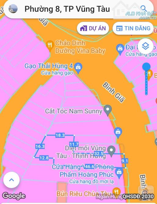 Bán đất mặt tiền đường Bình Giã p8 Vũng Tàu. Giá 66 tỷ - 3