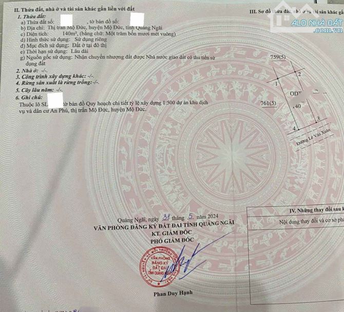 BÁN GẤP LÔ ĐẤT ĐẸP TẠI KDC AN PHÚ – MỘ ĐỨC - 6