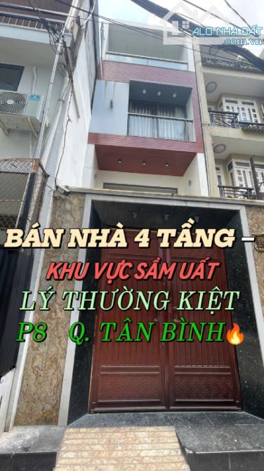Nhà bán.Khu sầm uất.Tiện ích phủ đầy.Kết cấu 4 tầng.DT lý tưởng 70 m2.Lý Thường Kiệt.Q TB - 7
