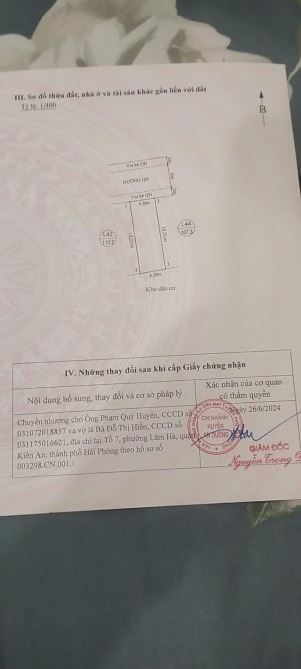 Đất nền nằm ở Thị trấn An Dương, Hải Phòng với diện tích 108,8m2, giá chỉ 3,3 tỷ VND.