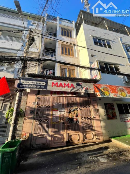Cho thuê nhà 69/1 Nguyễn Gia Trí, P25, Q.Bình Thạnh 4.5x18m, 5 tầng - Giá thuê 52tr TL