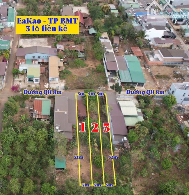 Bán nhanh 3 lô liền kề Ekao - ngay khu dân cư