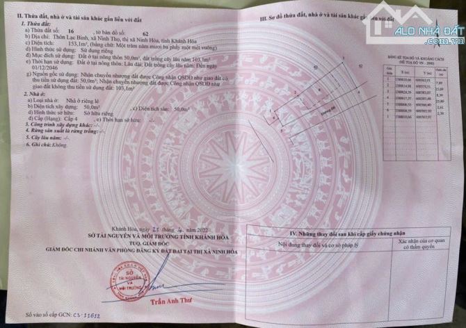 Bán lô đất 2 Mặt Tiền đường DT7 - Lạc Bình, Ninh Thọ , Ninh Hoà - 2