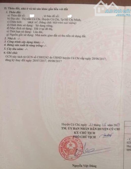 CẦN BÁN LÔ ĐẤT 100M2 ĐƯỜNG NGUYỄN VĂN NI, THỊ TRẤN CỦ CHI 790 TRIỆU - 4